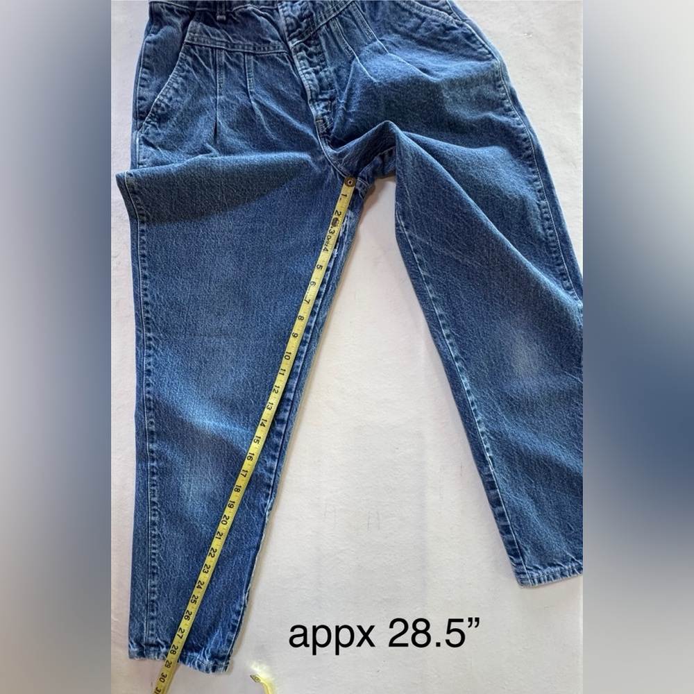 Chic Vintage Classic Pleated Tapered Leg Mom Jeans (11/12 ~W24) - Picture 9 of 17